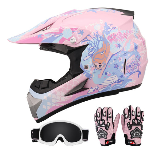 OUMURS Youth Dirt Bike Helmet DOT Approved, Kids Full Face Motocross Helmet