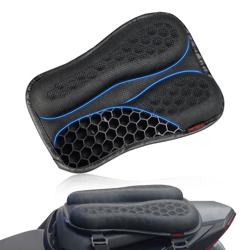 SKYJDM Motorcycle Passenger Seat Cushion, Shock Absorbing, Small