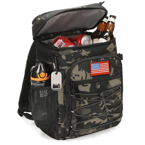 25L Insulated Cooler Backpack Water-Resistant Molle Cooler Bag for Camping