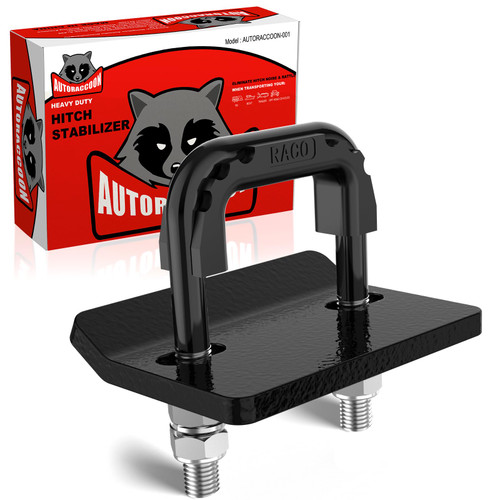 AUTORACCOON Hitch Tightener Anti-Rattle Clamp - Heavy Duty Hitch Stabilizer for 1.25" and 2" Trailer Hitches, Rubber Isolator and Anti-Rust Double Coating Protective