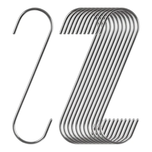 EveStroKA 7 Inch 12 Pack Metal Extra Long Shower Curtain S Hooks