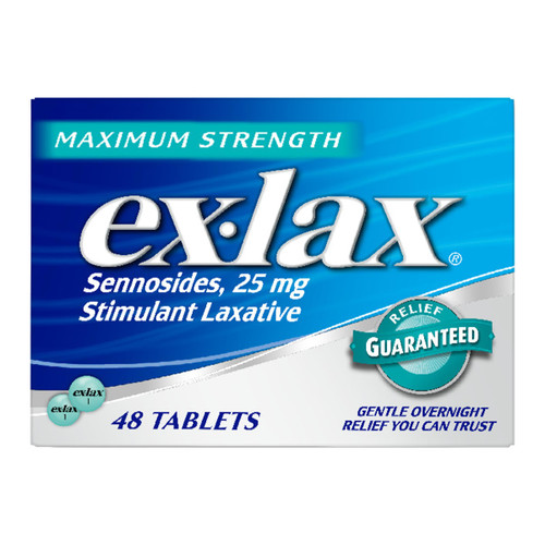 ex-lax Maximum Strength Stimulant Laxative Constipation Relief, 48 Count