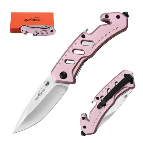 ALBATROSS Multifunction Folding Knife, EDC Pink Pocket Knife