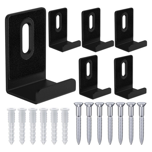 BAGTeck 6Pcs Metal Mirror Clips Wide Channel Mirror Hanger Clip Large Heavy Clips for Mirrors with Screw Mirror Clips for Wall Mounting Mirror Billboard Displays Tile Display
