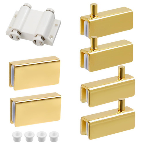 Glass Door Pivot Hinge Glass Door Magnetic Catch with Clamp Set