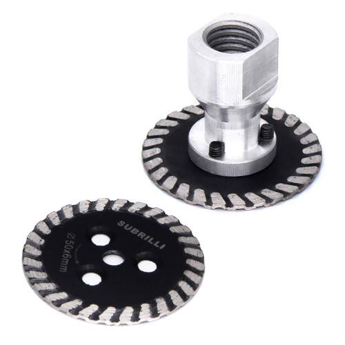 2-Pcs 50mm Mini Engraving Diamond Saw Blade with RemovabIe Flange 5/8-11 Cutting Disc Carving Concrete Granite Sandstone