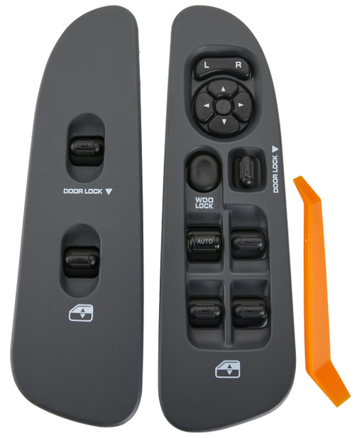 ZAPOSTS Power Window Master Switch Driver and Passenger Side for Dodge Ram 1500/2500/3500 2002-2009, Dakota 2001-2004,Sprinter 2500 2005-2009, Gray Panel