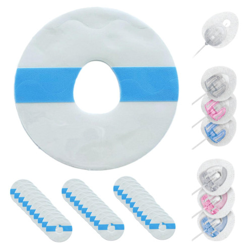 A1C WEAR - 30pk Overpatches for AutoSoft XC, 90, 30, MiniMed Mio, Extended, Varisoft 13mm, Inset - Triangle Style Infusion Sets - Waterproof, Transparent, Breathable, Long Lasting