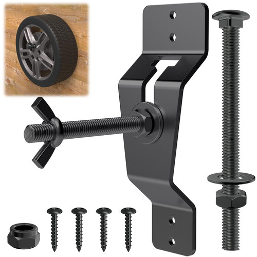 Black Universal Trailer Spare Tire Carrier Bracket
