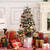 3ft Prelit Artificial Christmas Tree with Lights, Snow Flocked Xmas Tree