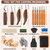 39 Pcs DIY Wood Carving Kit, 9 Basswood Blocks Carving Knives Storage Bag