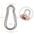 MIVIDE 100 Pack M8 x 3-1/8inch Spring Snap Hooks Heavy Duty Carabiner Clips Galvanized Steel Quick Link Clip for Camping Hiking Traveling Outdoor Swing Gym, 500Lbs Capacity