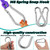 MIVIDE 100 Pack M8 x 3-1/8inch Spring Snap Hooks Heavy Duty Carabiner Clips Galvanized Steel Quick Link Clip for Camping Hiking Traveling Outdoor Swing Gym, 500Lbs Capacity