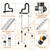 Stair Cane, Stair Lift Assist for Going Up and Down Stairs,Height Adjustable Stability Walking Cane with Dual Grips & Crossbar Handle,Mobility Aid for Knee Hip Pain & Weak Legs
