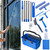 All-in-One Window Washing Kit with Squeegee, 61" Pole & Bucket