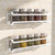 LUCYCAZ 2 Pack Wall Mounted Spice Rack for Spice Jars & Seasonings (White)