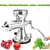 304 Stainless Steel Wheatgrass Juicer, Hand Crank Fruit Press for Wheatgrass and Leafy Green, Manual Juicer for Celery Kale Spinach Parsley Pomegranate Apple Grape