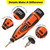 WIOR Cordless Chainsaw Sharpener Kit with Titanium-Coated Diamond Bits - 12V Electric Chain Saw Sharpener Tool, 2 Batteries, 6 High Hardness Sharpening Wheels, Angle Attachment for All Chainsaw Chains
