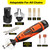 WIOR Cordless Chainsaw Sharpener Kit with Titanium-Coated Diamond Bits - 12V Electric Chain Saw Sharpener Tool, 2 Batteries, 6 High Hardness Sharpening Wheels, Angle Attachment for All Chainsaw Chains