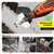 WIOR Cordless Chainsaw Sharpener Kit with Titanium-Coated Diamond Bits - 12V Electric Chain Saw Sharpener Tool, 2 Batteries, 6 High Hardness Sharpening Wheels, Angle Attachment for All Chainsaw Chains