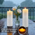 Raycare Large Outdoor Waterproof Flameless Pillar Candles with Remote Timer