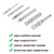 200PCS Deutsch Connector Pins and Sockets, Size 12 16 20 Male and Female Solid Terminals, Stainless Steel Solid Contacts for Deutsch DTP, DT, DTM Series Connectors, Wire Range 12-22AWG