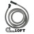 10 FT Dishwasher Drain Hose with 90° Elbow Connector & 2 Stainless Steel Clamps - Universal Replacement Discharge Hose, Fits 5/8", 7/8", 1" Drain Outlets - Heavy-Duty Corrugated Flex Tube