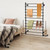 47" Tall Ribbon Holder, 12-Tier Black Steel Wall Mount Organizer Rack