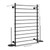 47" Tall Ribbon Holder, 12-Tier Black Steel Wall Mount Organizer Rack