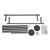 47" Tall Ribbon Holder, 12-Tier Black Steel Wall Mount Organizer Rack