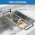 TreeLen Over The Kitchen Sink Caddy Sponge Holder Organizer Drying Rack Expandable for Sponge Brush Soap 13.8" to 20.8", Stainless Steel