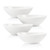 LIFVER 9" Serving Bowls for Wedding Decor, 36 OZ Porcelain Serving Dishes for Entertaining, Large Bowls Set for Soup Salad Side Dishes Pasta, Good Size for Dinner Party, Set of 4, White