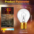 Lava Lamp Bulbs 25 Watt S11 E17 Intermediate Base for 14.5-Inch Lava Lamp