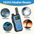 Walkie Talkies 6 Pack Long Range for Adults, Rechargeable FRS Cruise Walkie Talkies with Earpiece, Portable NOAA Emergency 2 Way Radios with 1500mAh, Flashlight, USB-C Charger for Family Camping