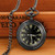 Whodoit Uncovered Arabic Numeral Dial Mechanical Pocket Watch for Men,Black