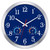 Caysie 16 Inch Large Outdoor Clocks Waterproof with Thermometer-Navy Blue
