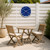Caysie 16 Inch Large Outdoor Clocks Waterproof with Thermometer-Navy Blue