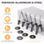 INCLY 1000PCS Black Pop Rivets Assortment Kit with Washers