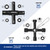 WORKPRO 2PC Water Key Wrench, 40Cr Universal Utility 4 Way Sillcock Key