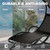 Hanging Lounge Chair Replacement Mesh with Rope Kits Heavy-Duty Waterproof Replacement Mesh for Curved Hanging Lounge Chaise Patio Chairs with Storage Bag, Black, 350 Lbs Capacity