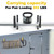 2 Rack Heavy Duty Side Mount Trailer Ladder Rack with Rubber Pads Bungee Cords 353 LBS Capacity Adjustable Steel Ladder Rack for Enclosed and Open Trailers