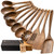 Hefild Wooden Spoons for Cooking, 10-Piece Acacia Wood Cooking Utensil Set