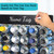 ZeenArt Spray Can Holder Storage Rack - Wall Mounted Metal Paint Bottle Organizer with A Removable Name Label Aerosol Can Holder Holds 24 Cans No Installation Required