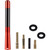 ONE250 Short Antenna, Red, Compatible with Dodge RAM (1994-2024) & Ford F-Series (1997-2024) Trucks, Aluminum + Carbon Fiber, 4.7" (120mm), Easy Screw-On Installation
