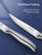 D.Perlla Steak Knives Non-serrated Sharp Straight Edge Steak Knife Set of 6, Professional Straight Edge Kitchen Table Dinner Knives, Elegant High Carbon Stainless Steel Kitchen Steak Knife Set, 4.5IN