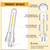 Meonum 14-Pack S14 LED String Light Bulbs, 1.7W, 2700K Warm White