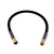 Heavy Duty Premium Garden Hose 3ft x 5/8", 300PSI Working, 1000PSI Burst, Hybrid Rubber Water Hose with Transparent Swivel Handle - Hot/Cold Water - Five Layered Braiding with Brass fittings (Black)