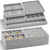 Cinnvoice Set of 10 Stackable Jewelry Organizer Tray for Drawer, Gray