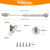 DerBlue 4-Pack 10inch 100N/25lb Gas Struts for Cabinets - Professional Cabinet Shocks and Gas Struts