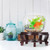 Colingmill 10.5 Inches Wooden Planter Stand Indoor Chinese Vase Fishbowl Display Stands Asian Vase Pot Traditional Stands for Home Indoor Plants Outdoor Decoration